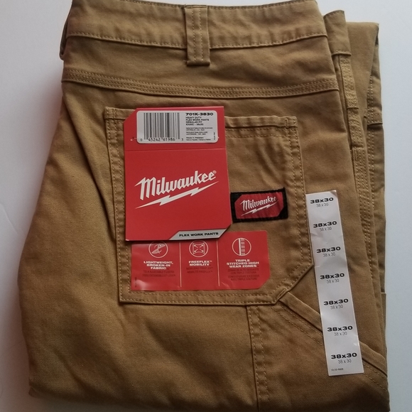 Milwaukee pants size 38/30 khaki - Picture 1 of 1